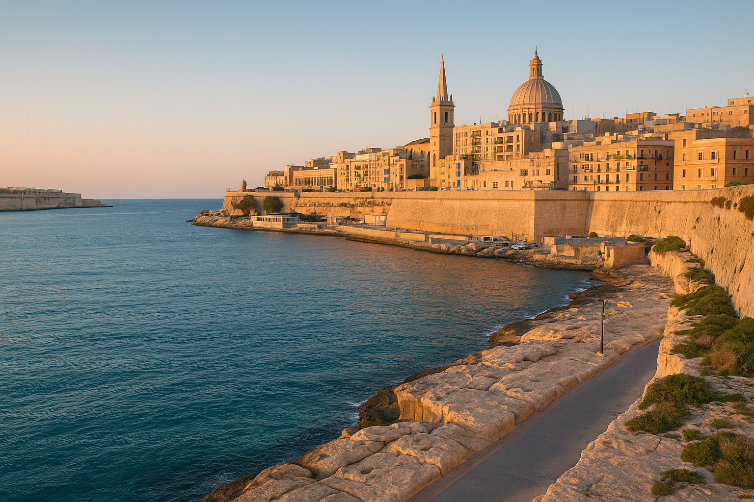 A scenic view of Malta's coastline representing the nursing journey